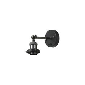 D0701  Dreifa Switched Wall Light, 1 x E27, Black/Black Chrome